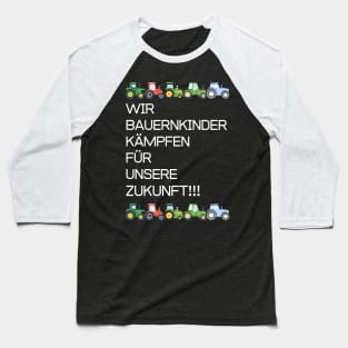 farmers stricke black 2024 BAUERNKINDER KÄMPFEN FÜR UNSERE ZUKUNFT!! Baseball T-Shirt